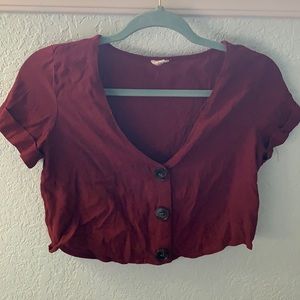 Maroon crop top